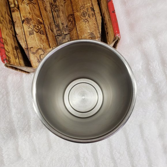 Collectible Engraved Marlboro Pint Steel Cup Tobacco Advertising Promo With Box - Picture 2 of 14